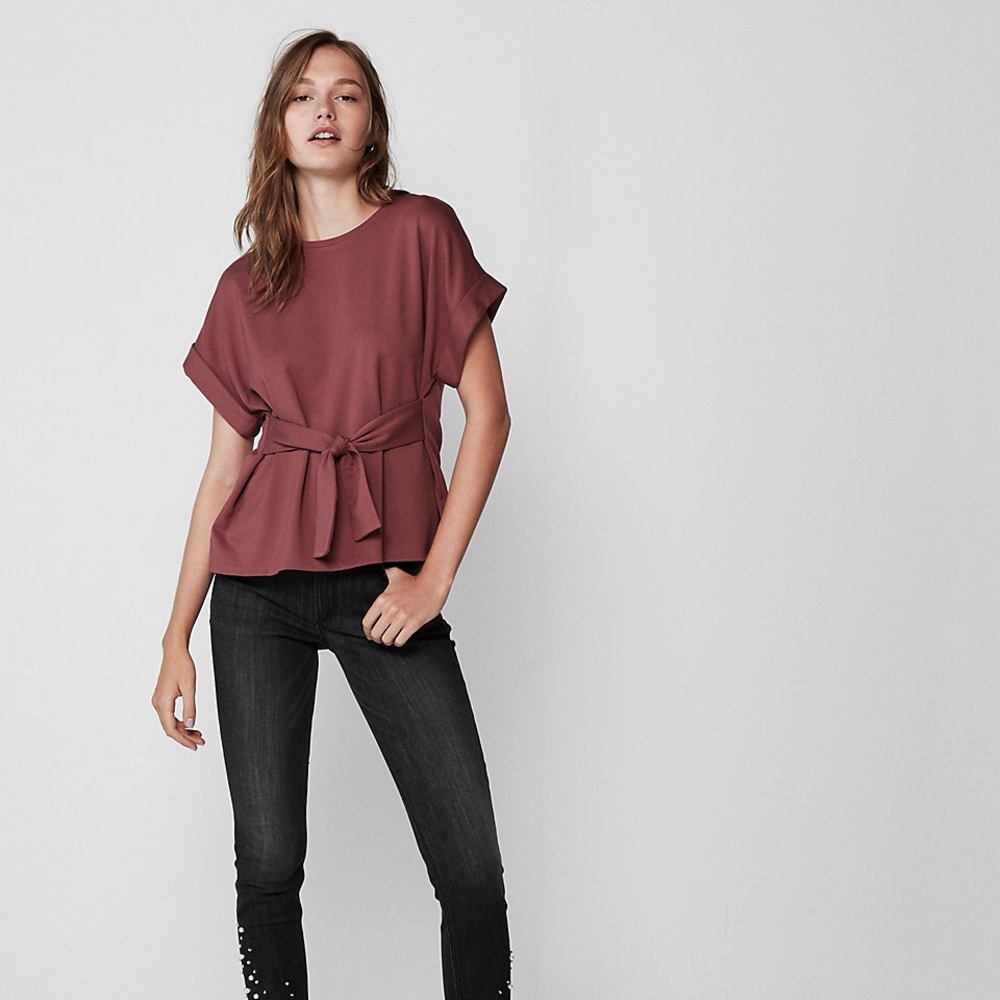 Express Tie Waist Blouse